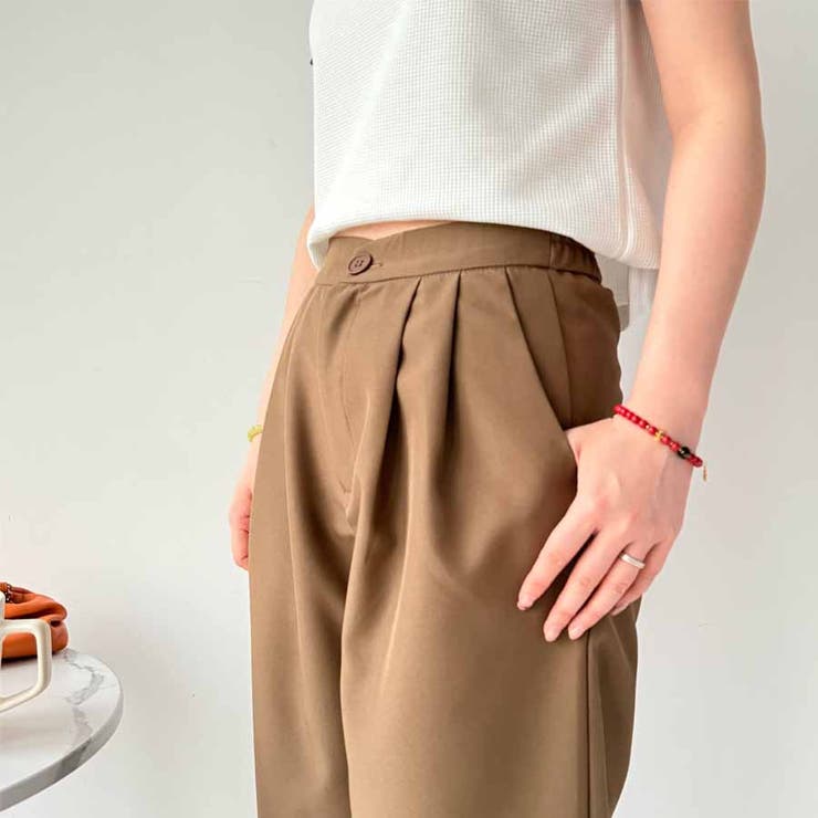 タックワイドパンツ スラックス リラックスパンツ | shoppinggo | 詳細画像28 