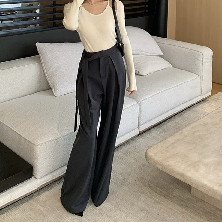 ワイドパンツ タックワイドパンツ スラックス | shoppinggo | 詳細画像6