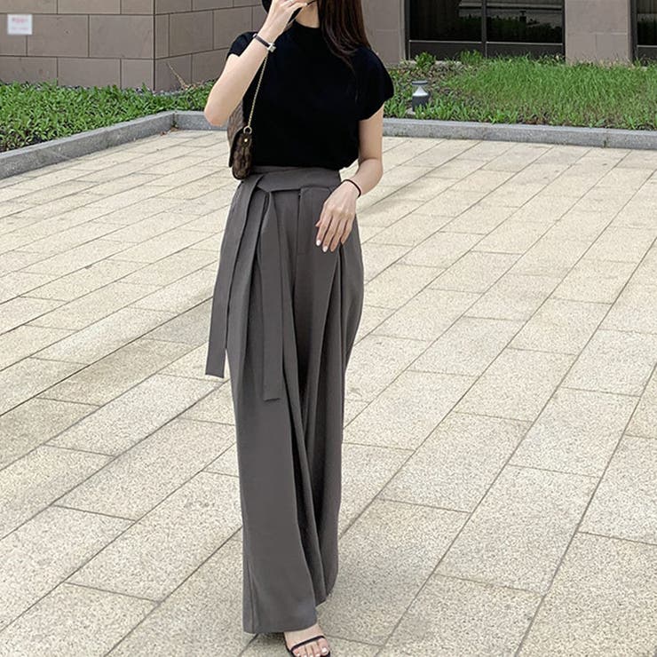 ワイドパンツ タックワイドパンツ スラックス | shoppinggo | 詳細画像15