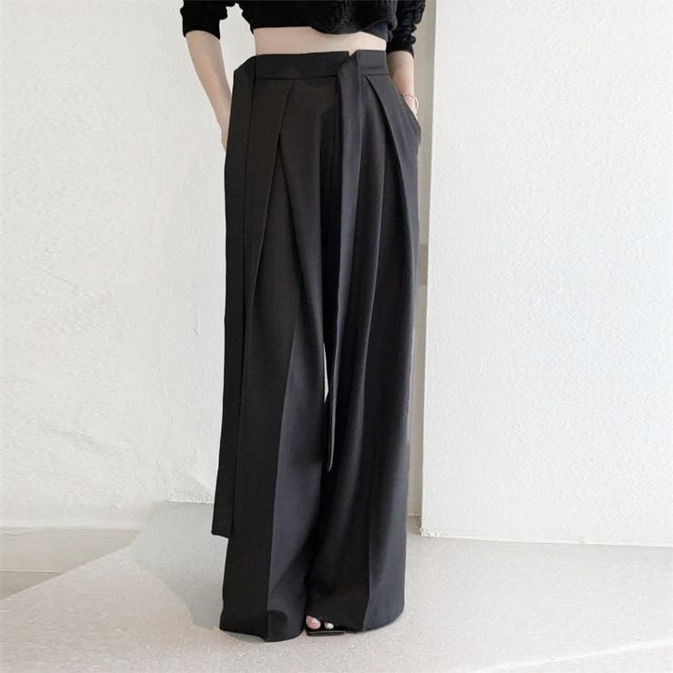 ブラック | ワイドパンツ タックワイドパンツ スラックス | shoppinggo