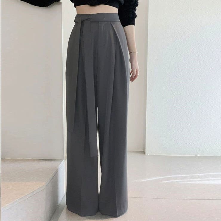 グレー | ワイドパンツ タックワイドパンツ スラックス | shoppinggo