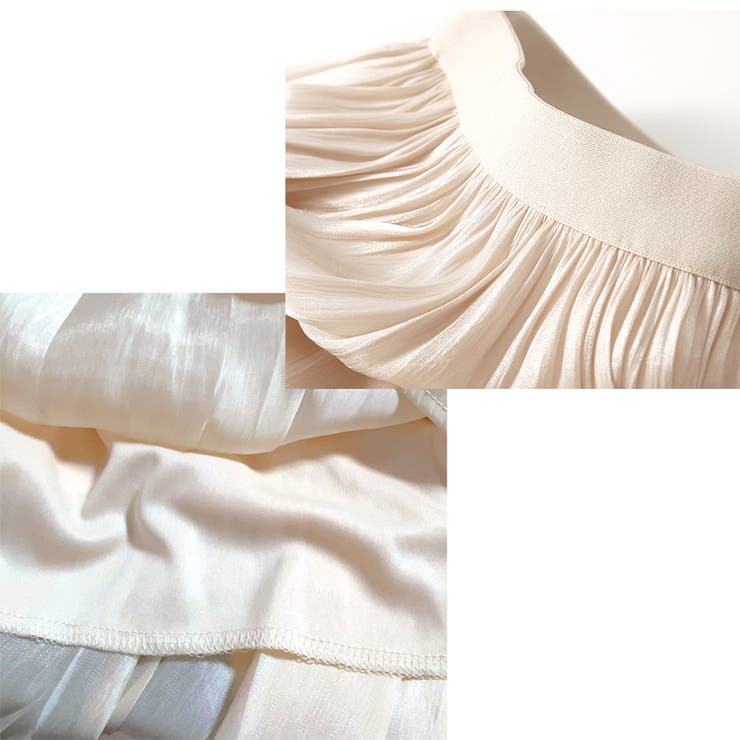 フレアスカート マットサテン ロングスカート揺れる | shoppinggo | 詳細画像4 