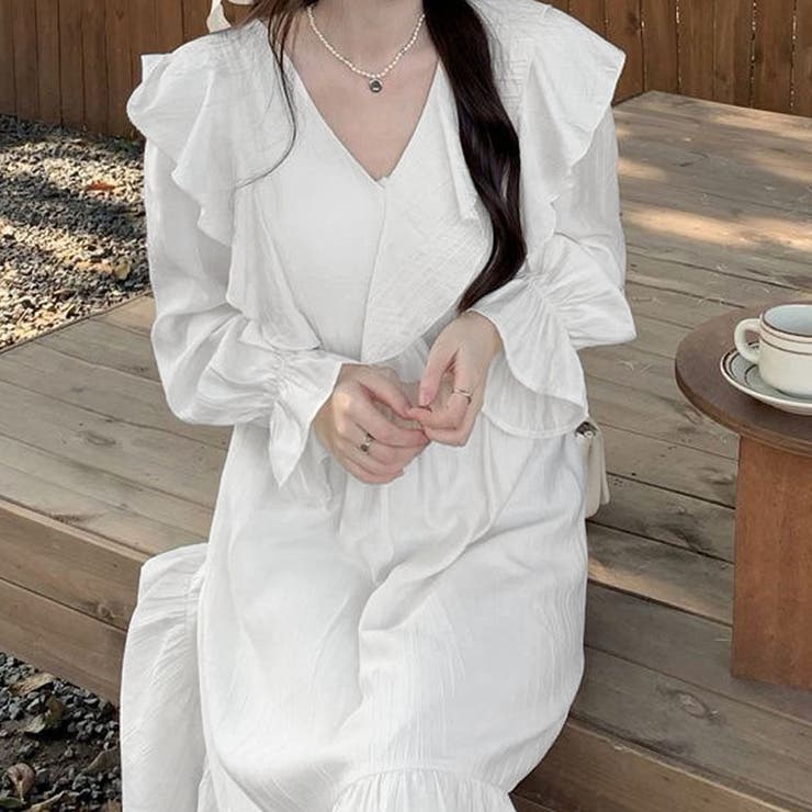 ワンピース 長袖 Vネック | shoppinggo | 詳細画像3 