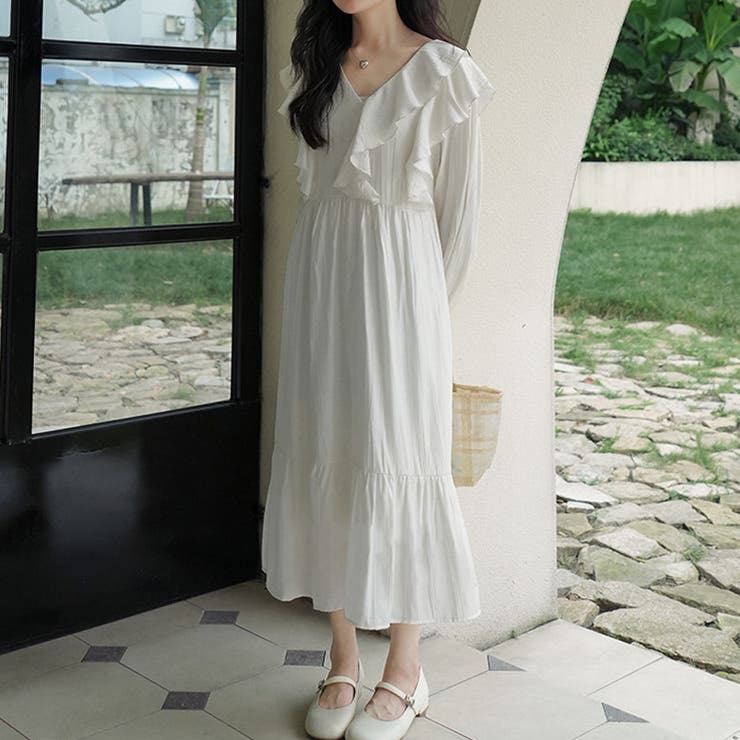 ワンピース 長袖 Vネック | shoppinggo | 詳細画像5 