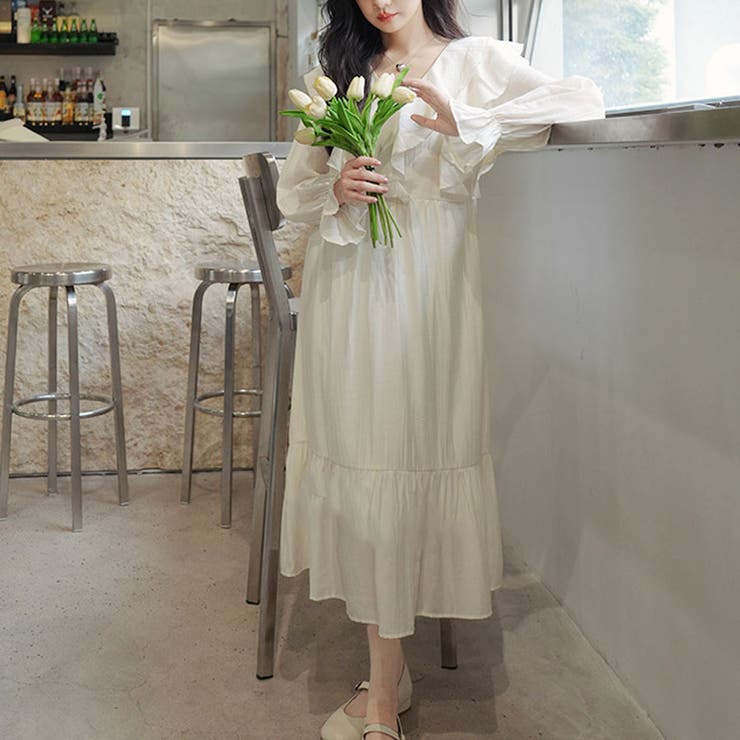 ワンピース 長袖 Vネック | shoppinggo | 詳細画像8 