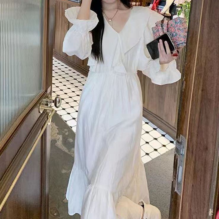 ワンピース 長袖 Vネック | shoppinggo | 詳細画像9 