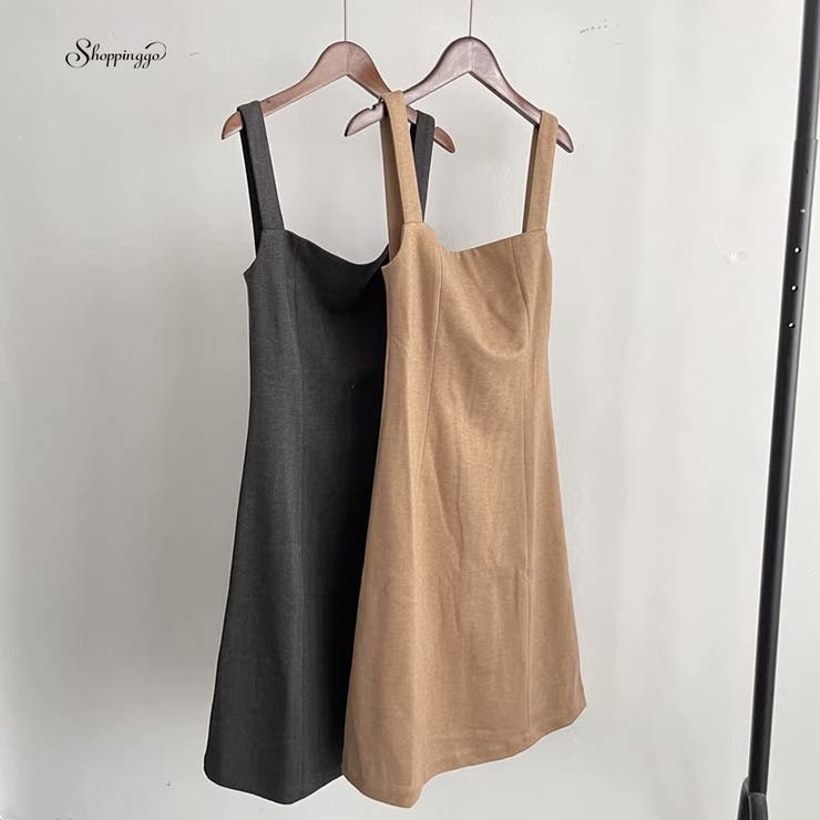 キャミワンピース ロング丈 無地 | shoppinggo | 詳細画像1 