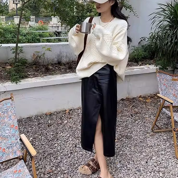 レザースカート レディース PUスカート | shoppinggo | 詳細画像8 