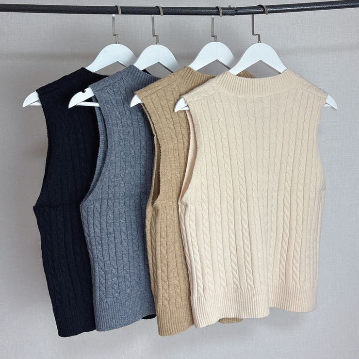 ニットベスト Vネック トップス | shoppinggo | 詳細画像3 