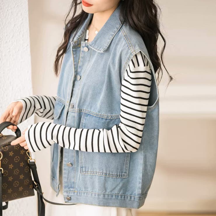 ジレベスト デニムベスト ノースリーブ | shoppinggo | 詳細画像12 