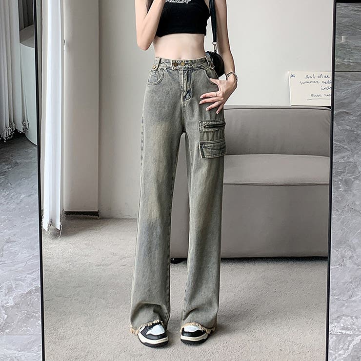 フレアパンツ デニムパンツ レディース | shoppinggo | 詳細画像3 