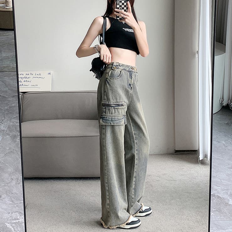 フレアパンツ デニムパンツ レディース | shoppinggo | 詳細画像5 