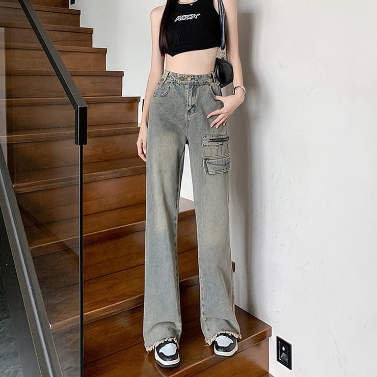 フレアパンツ デニムパンツ レディース | shoppinggo | 詳細画像6 