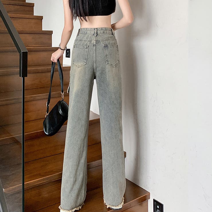 フレアパンツ デニムパンツ レディース | shoppinggo | 詳細画像9 