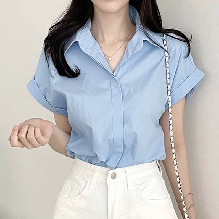 vネックブラウス シャツ オフィス | shoppinggo | 詳細画像10 