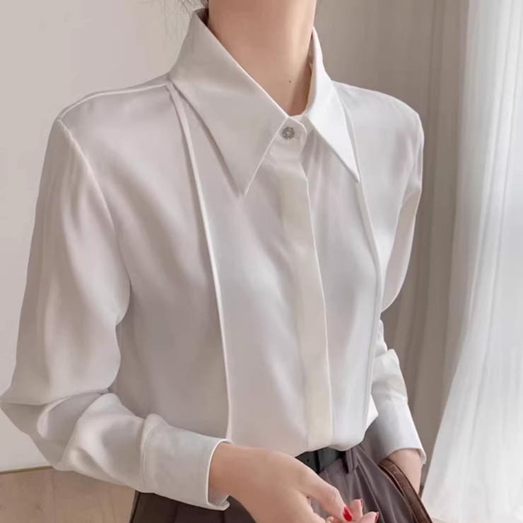 シャツブラウス 襟付き オフィス | shoppinggo | 詳細画像3 