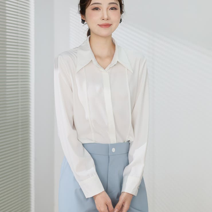 シャツブラウス 襟付き オフィス | shoppinggo | 詳細画像20 
