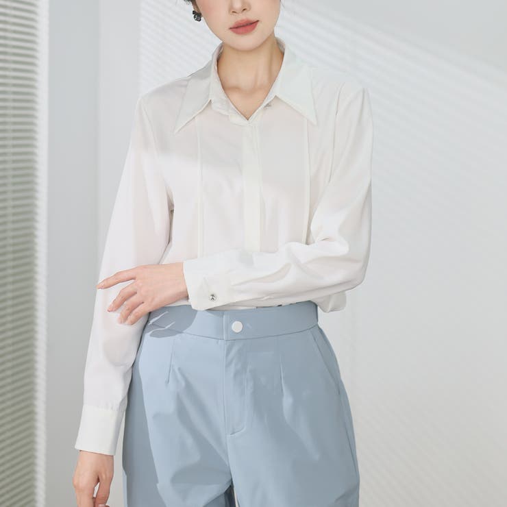 シャツブラウス 襟付き オフィス | shoppinggo | 詳細画像26 