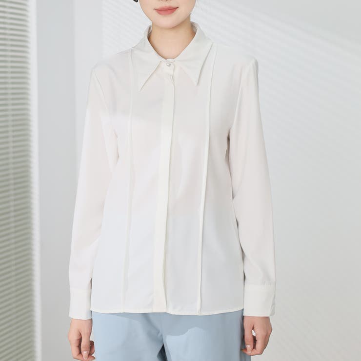 シャツブラウス 襟付き オフィス | shoppinggo | 詳細画像32 