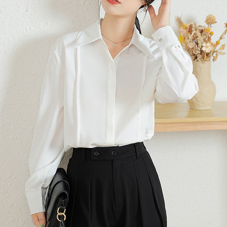 シャツブラウス 襟付き オフィス | shoppinggo | 詳細画像34 