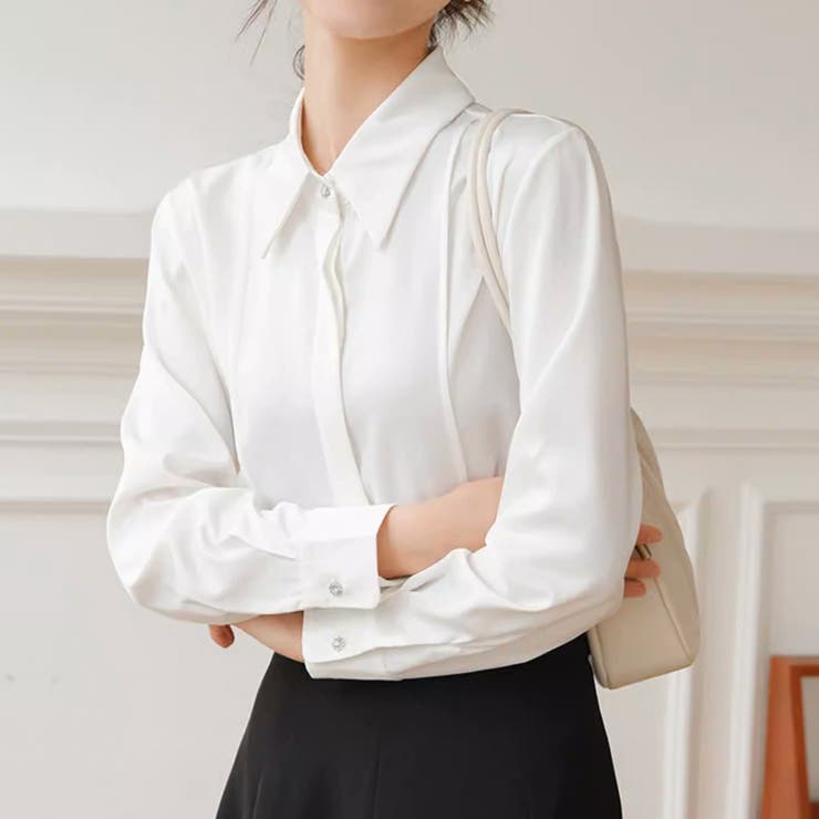 シャツブラウス 襟付き オフィス | shoppinggo | 詳細画像35 
