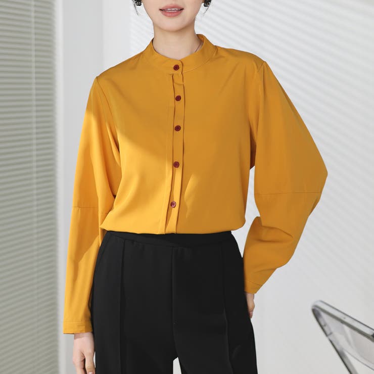 シャツブラウス ノーカラー トップス | shoppinggo | 詳細画像73 