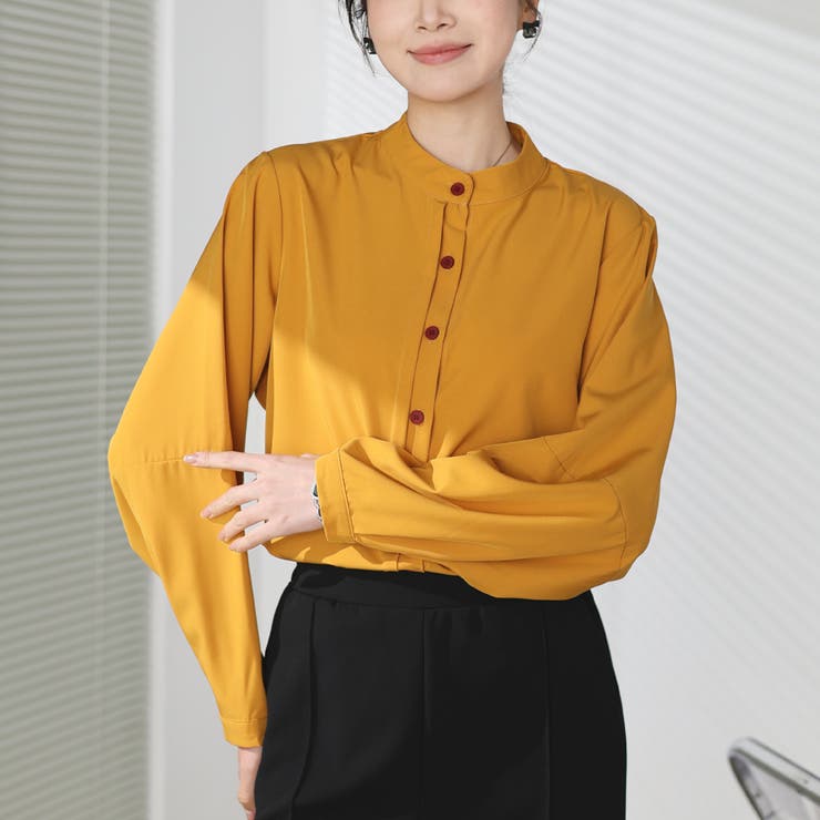 シャツブラウス ノーカラー トップス | shoppinggo | 詳細画像75 
