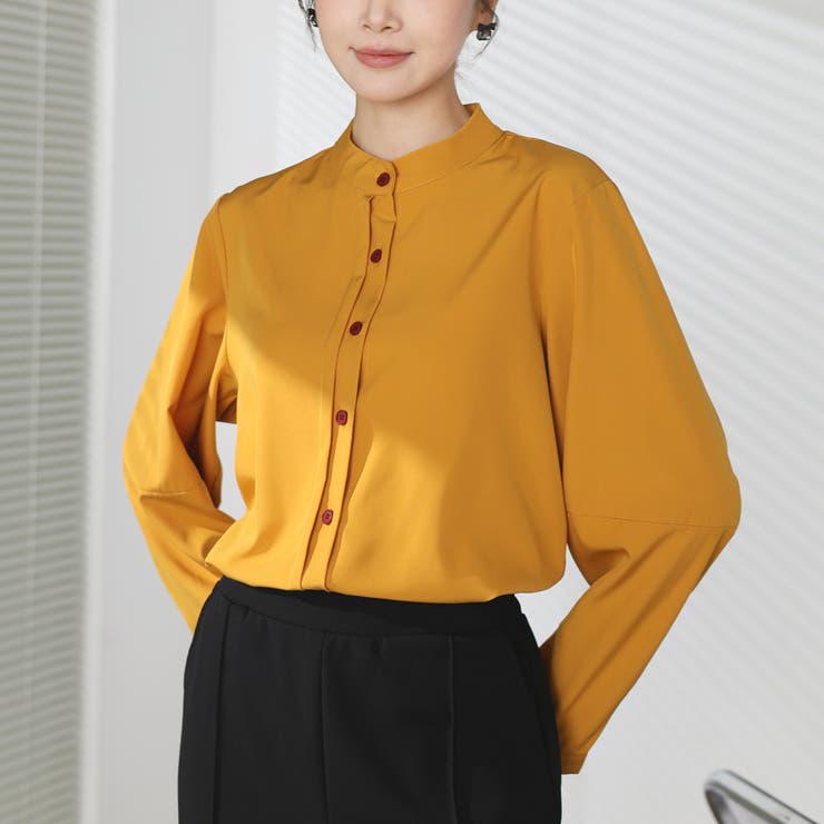 シャツブラウス ノーカラー トップス | shoppinggo | 詳細画像81 