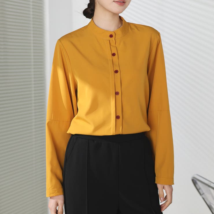 シャツブラウス ノーカラー トップス | shoppinggo | 詳細画像82 