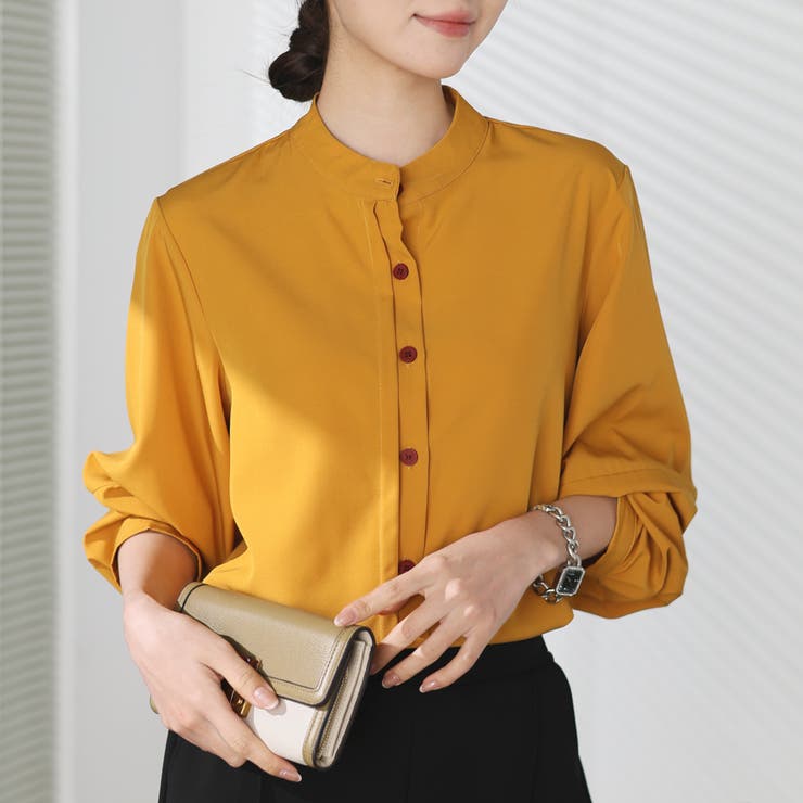 シャツブラウス ノーカラー トップス | shoppinggo | 詳細画像85 