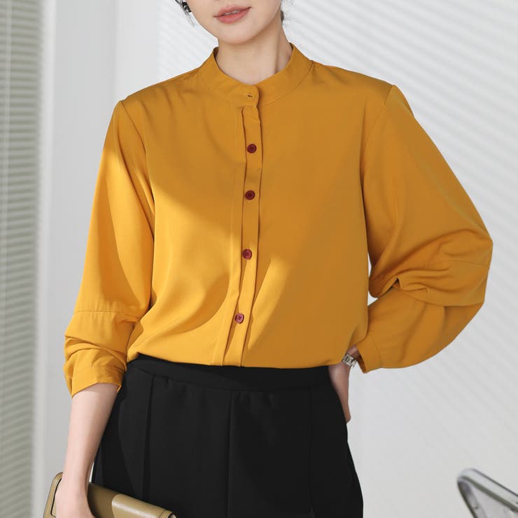 シャツブラウス ノーカラー トップス | shoppinggo | 詳細画像86 
