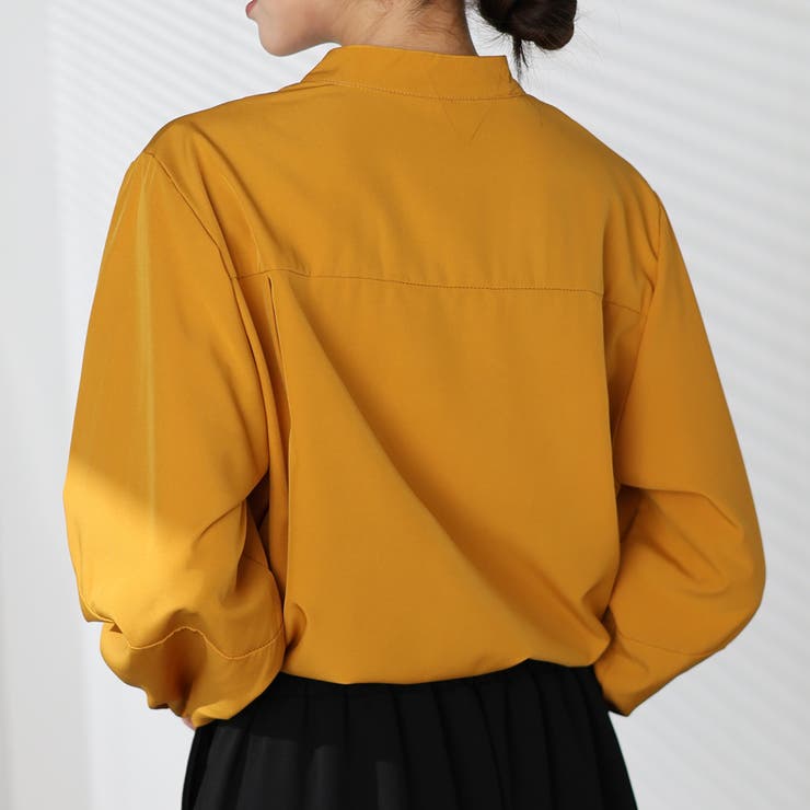 シャツブラウス ノーカラー トップス | shoppinggo | 詳細画像90 