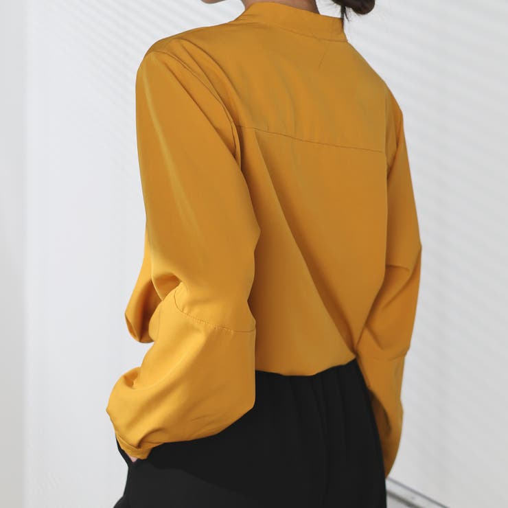 シャツブラウス ノーカラー トップス | shoppinggo | 詳細画像92 