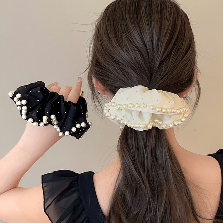 シュシュ ヘアゴム パール付き | shoppinggo | 詳細画像12 