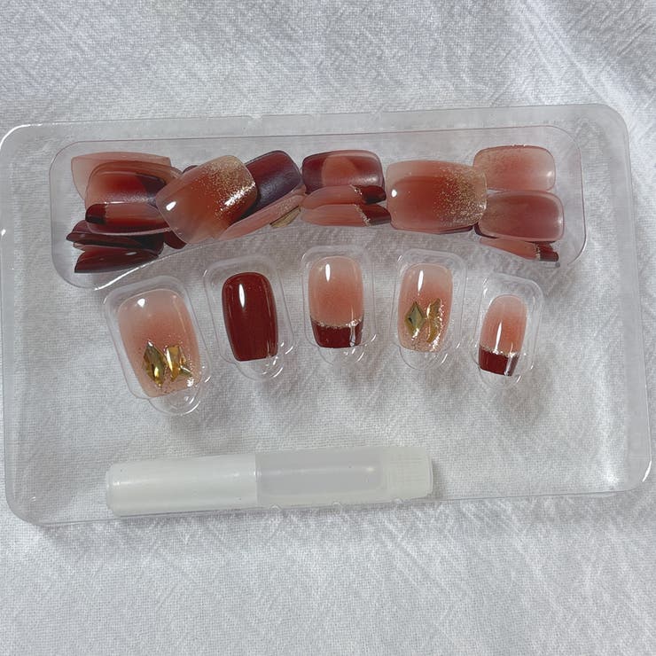 ネイルチップ きらきら ワインレッド | shoppinggo | 詳細画像2 