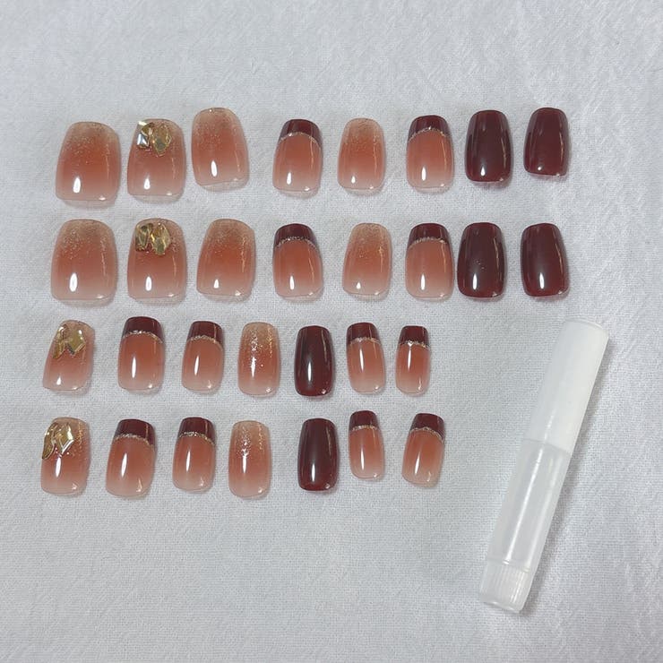 ネイルチップ きらきら ワインレッド | shoppinggo | 詳細画像3 