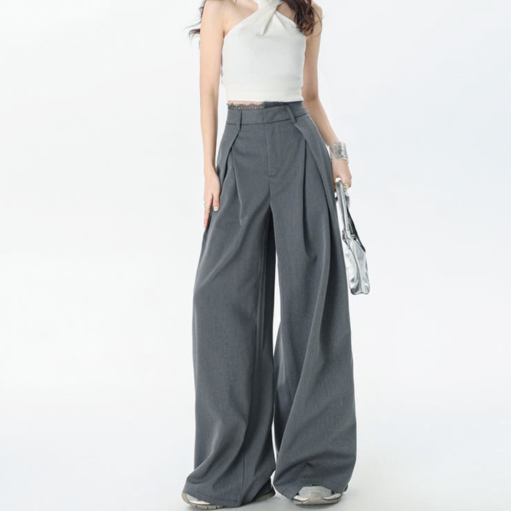 タックワイドパンツ スラックス リラックスパンツ | shoppinggo | 詳細画像17 