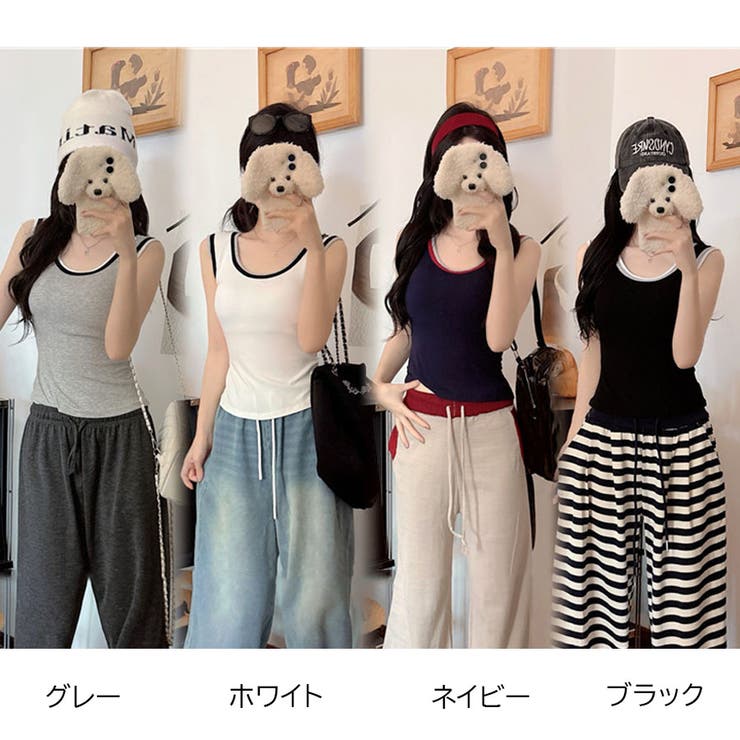 タンクトップ ショート丈 胸パット付 | shoppinggo | 詳細画像2 