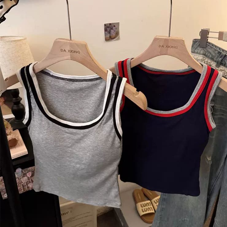 タンクトップ ショート丈 胸パット付 | shoppinggo | 詳細画像3 