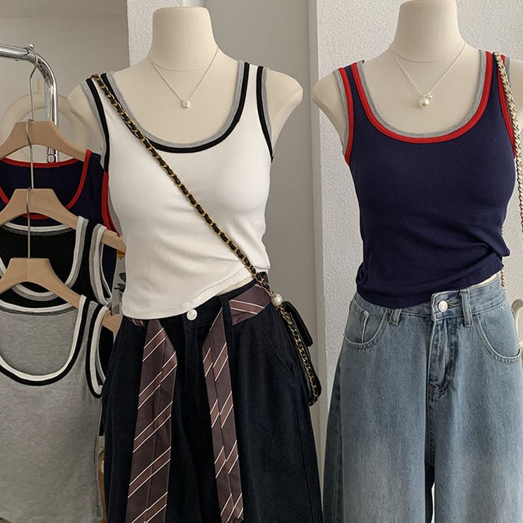 タンクトップ ショート丈 胸パット付 | shoppinggo | 詳細画像6 