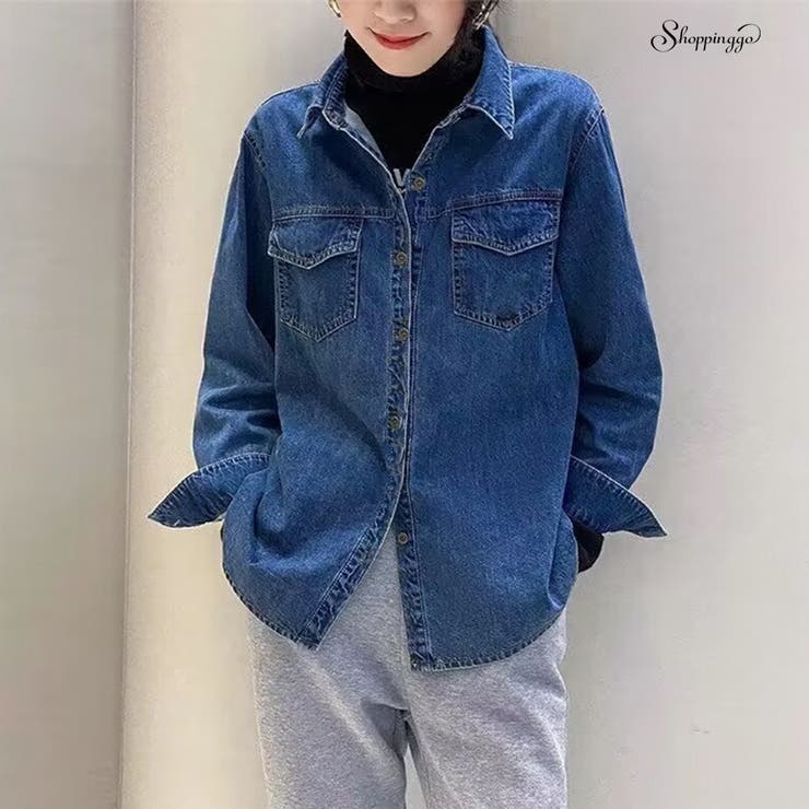 デニムシャツ ダンガリーシャツ レディース | shoppinggo | 詳細画像1 