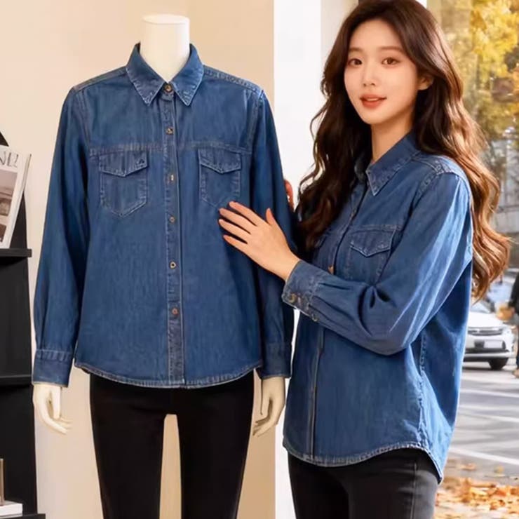 デニムシャツ ダンガリーシャツ レディース | shoppinggo | 詳細画像10 