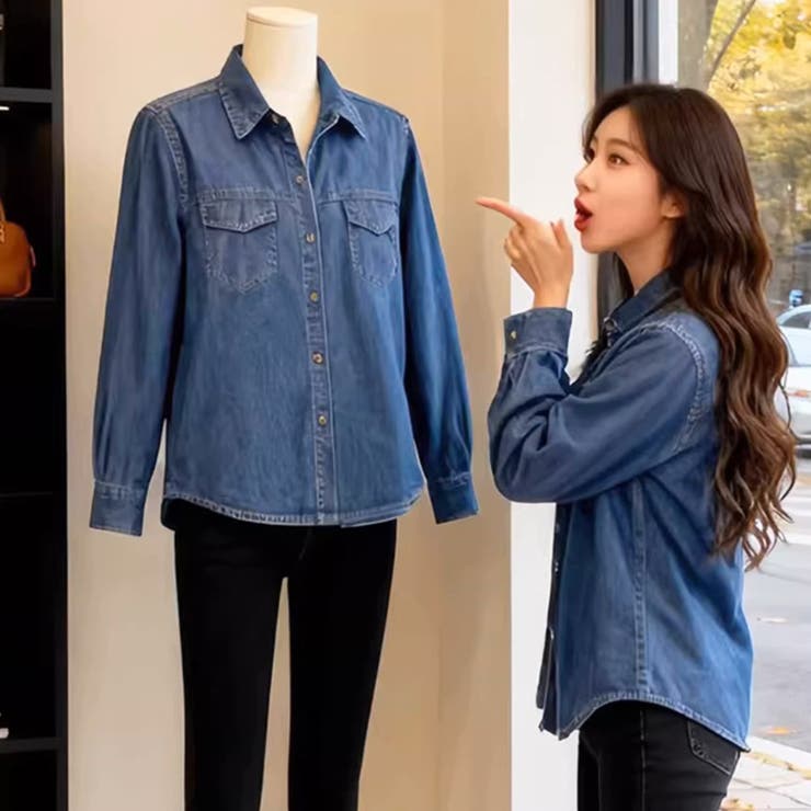 デニムシャツ ダンガリーシャツ レディース | shoppinggo | 詳細画像11 
