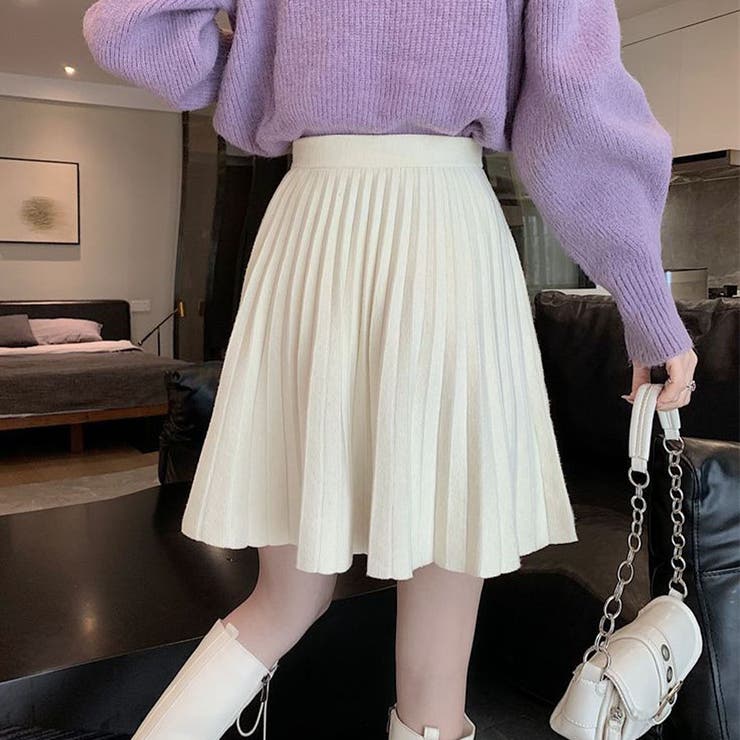 ニットスカート 秋冬 プリーツスカート | shoppinggo | 詳細画像8 