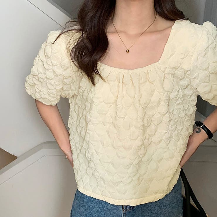 夏新作パフスリーブ ブラウストップス 半袖 | shoppinggo | 詳細画像10 