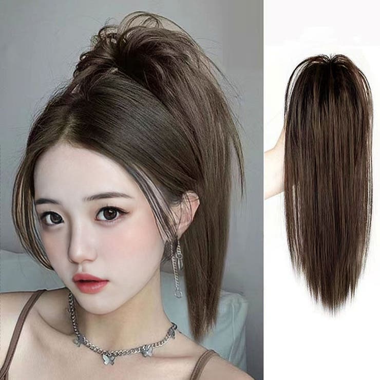 キャメル | ポニーテール ウィッグ 超自然 | shoppinggo