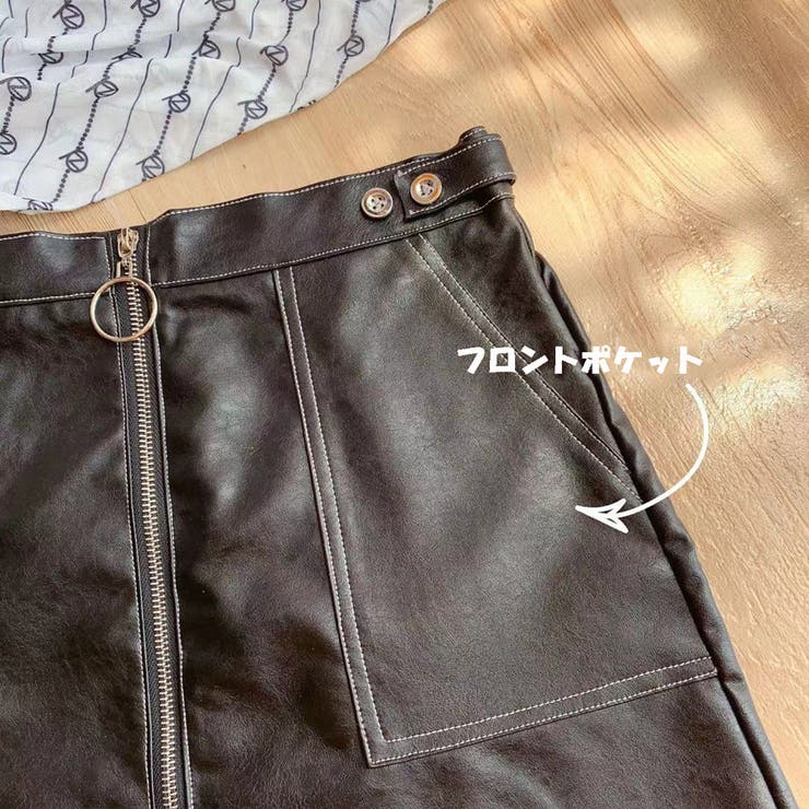 タイトスカート フェイクレザー ミニ丈 | shoppinggo | 詳細画像5 