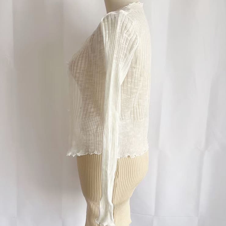 サマーカーディガン 透かし編み Vネックカーディガン | shoppinggo | 詳細画像4