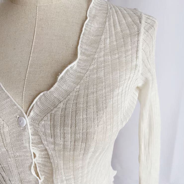 サマーカーディガン 透かし編み Vネックカーディガン | shoppinggo | 詳細画像6