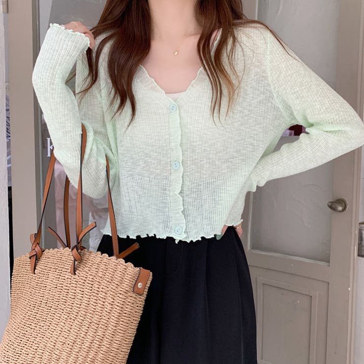 サマーカーディガン 透かし編み Vネックカーディガン | shoppinggo | 詳細画像13